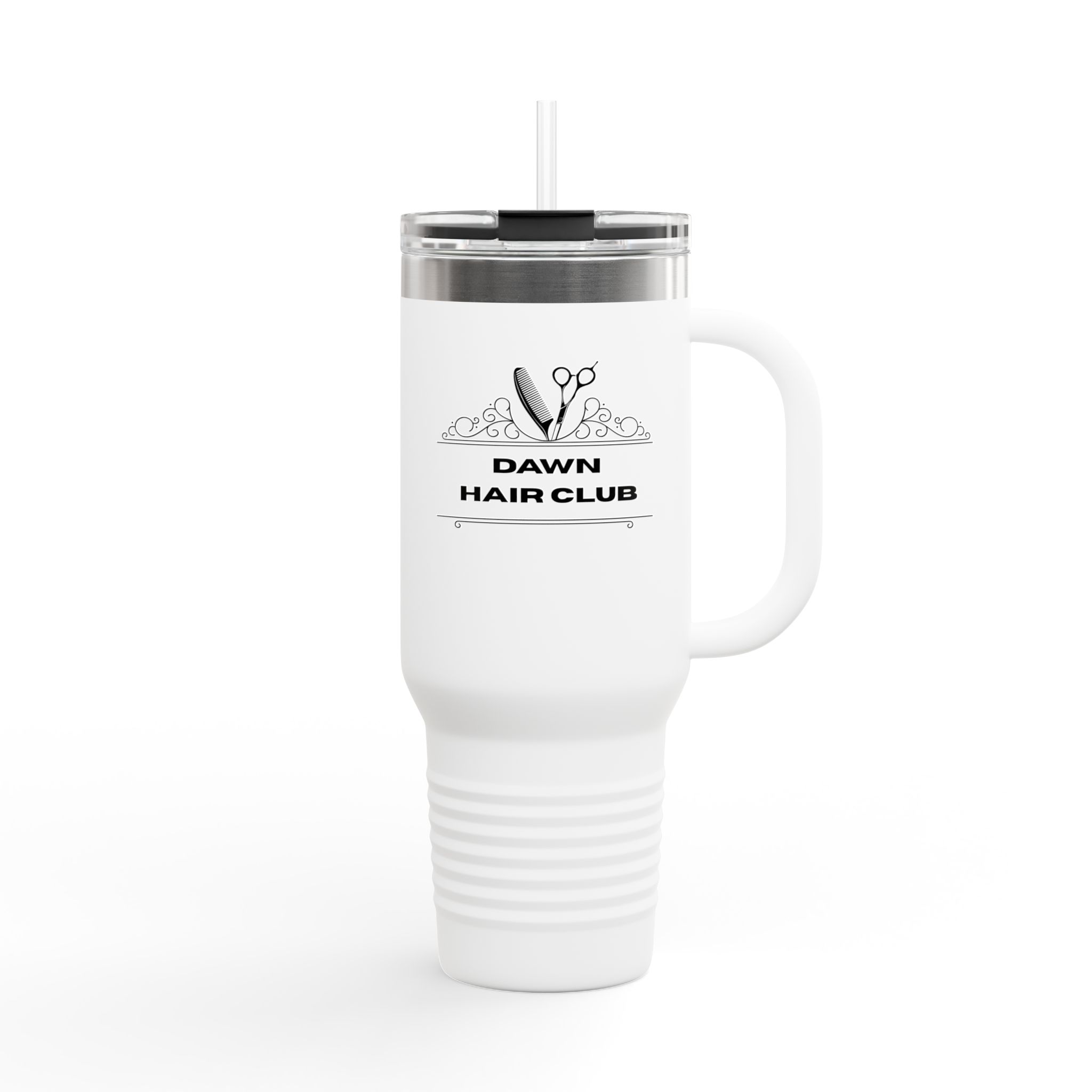 40oz Insulated Travel Mug - Dawn Hair Club - Two Side Print