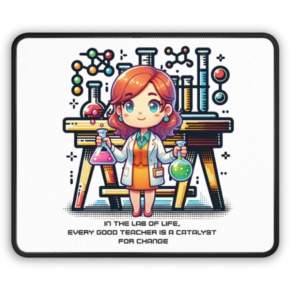 Teacher Catalyst Gaming Mouse Pad - Science Lab Quote Desk Mat, Back to School Gift, Classroom Decor, Computer Accessories, Science Teacher