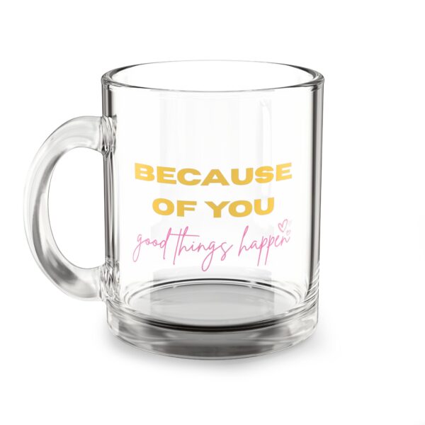 Glass Mug - Inspirational Quote, Motivational Drinkware, Positive Energy Tea Cup, Thank You Gift, Appreciation Present