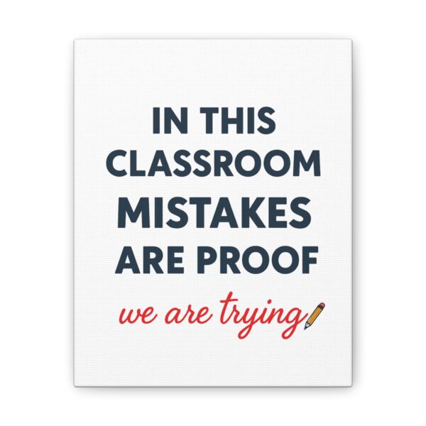 Inspirational Classroom Canvas Art, Wall Décor for Teachers, Motivational Quote Print for Schools, Gift for Educators, Classroom Wall Art