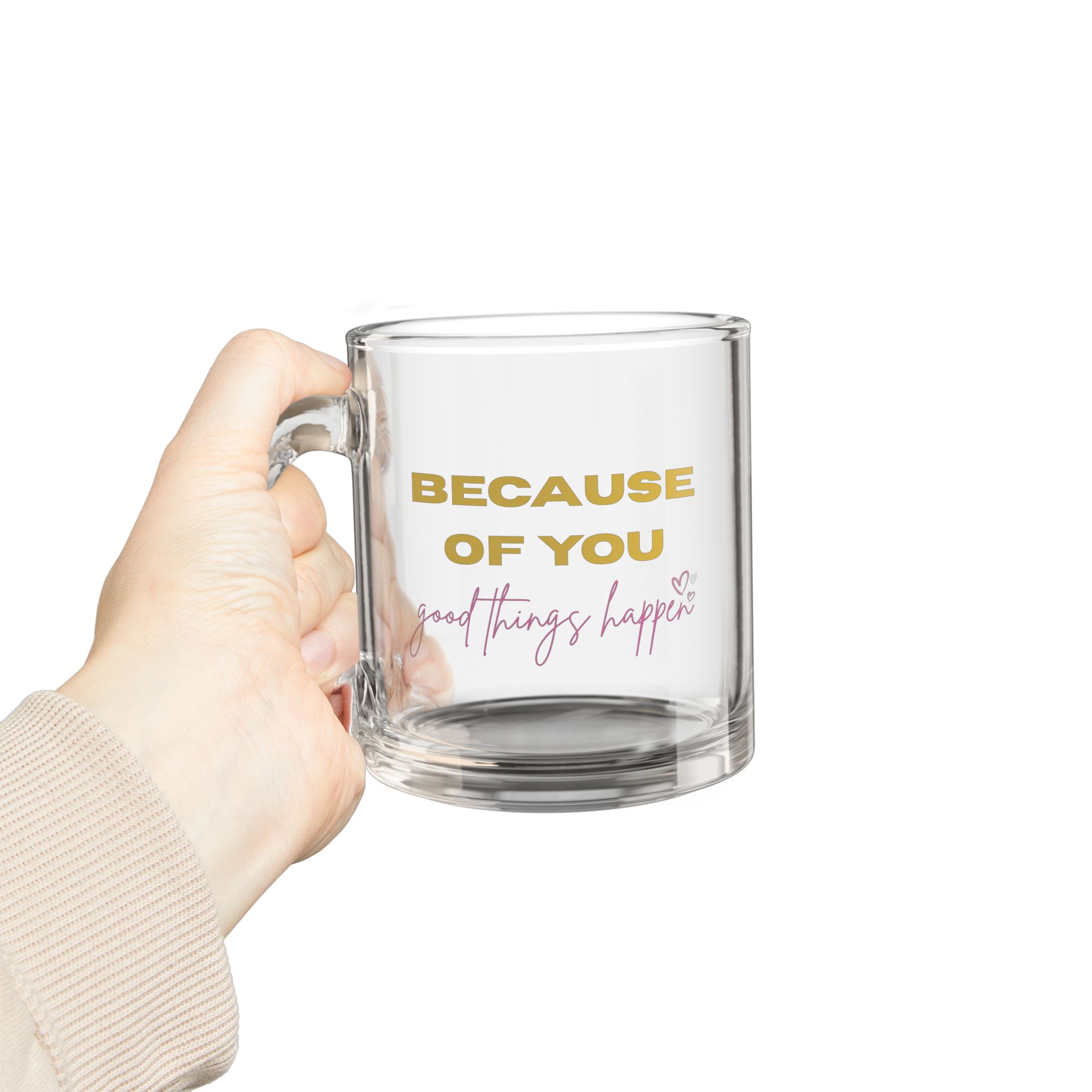 Glass Mug - Inspirational Quote, Motivational Drinkware, Positive Energy Tea Cup, Thank You Gift, Appreciation Present - Image 4