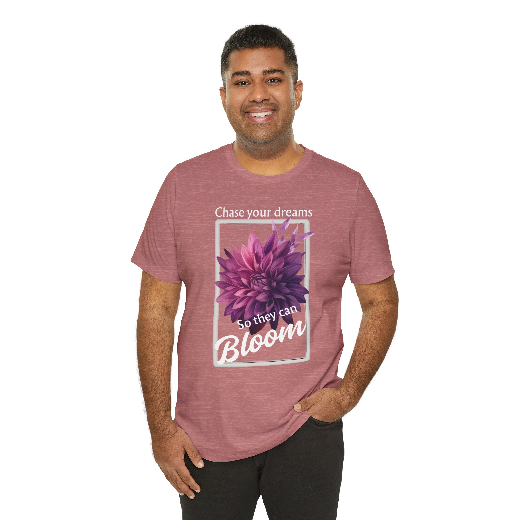 Chase Your Dreams Shirt, Motivational Unisex T-Shirt, Gift for Garden Lovers, Positive Vibes Apparel - Image 8
