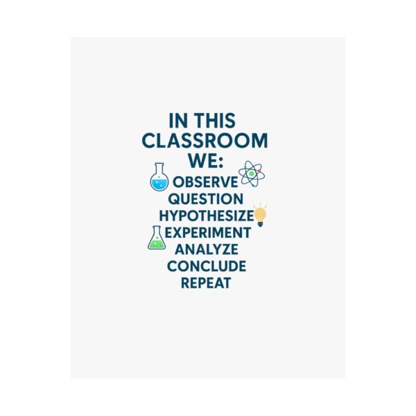STEM Classroom Quote Matte Vertical Poster, Science Teacher Wall Art, Inspirational Classroom Decor, Gift for STEM Teacher, Unframed Poster