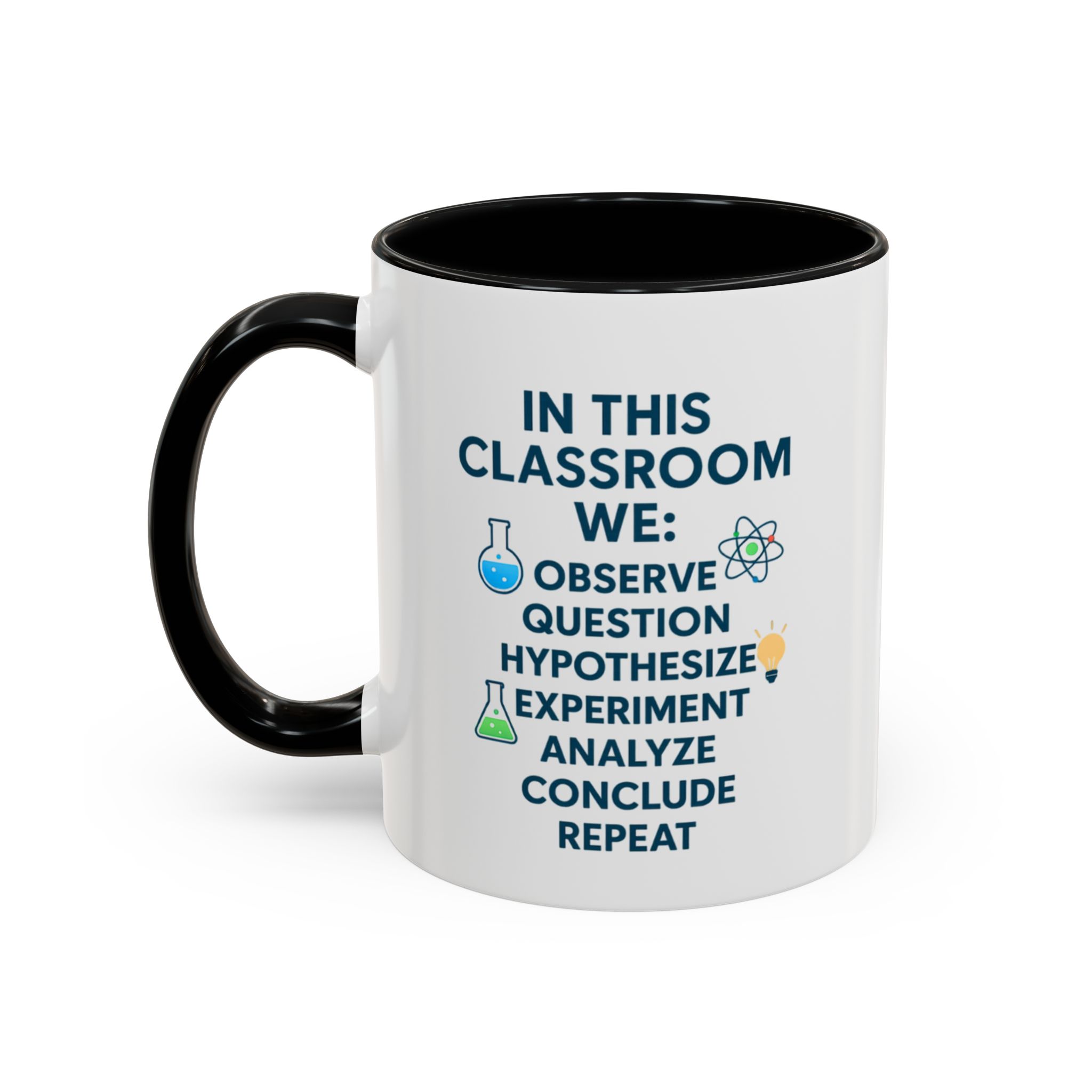 Science Teacher Motivational Coffee Mug, STEM Educator Gift, Classroom Vibes, Teacher Appreciation Week, Lab Icons - Image 2