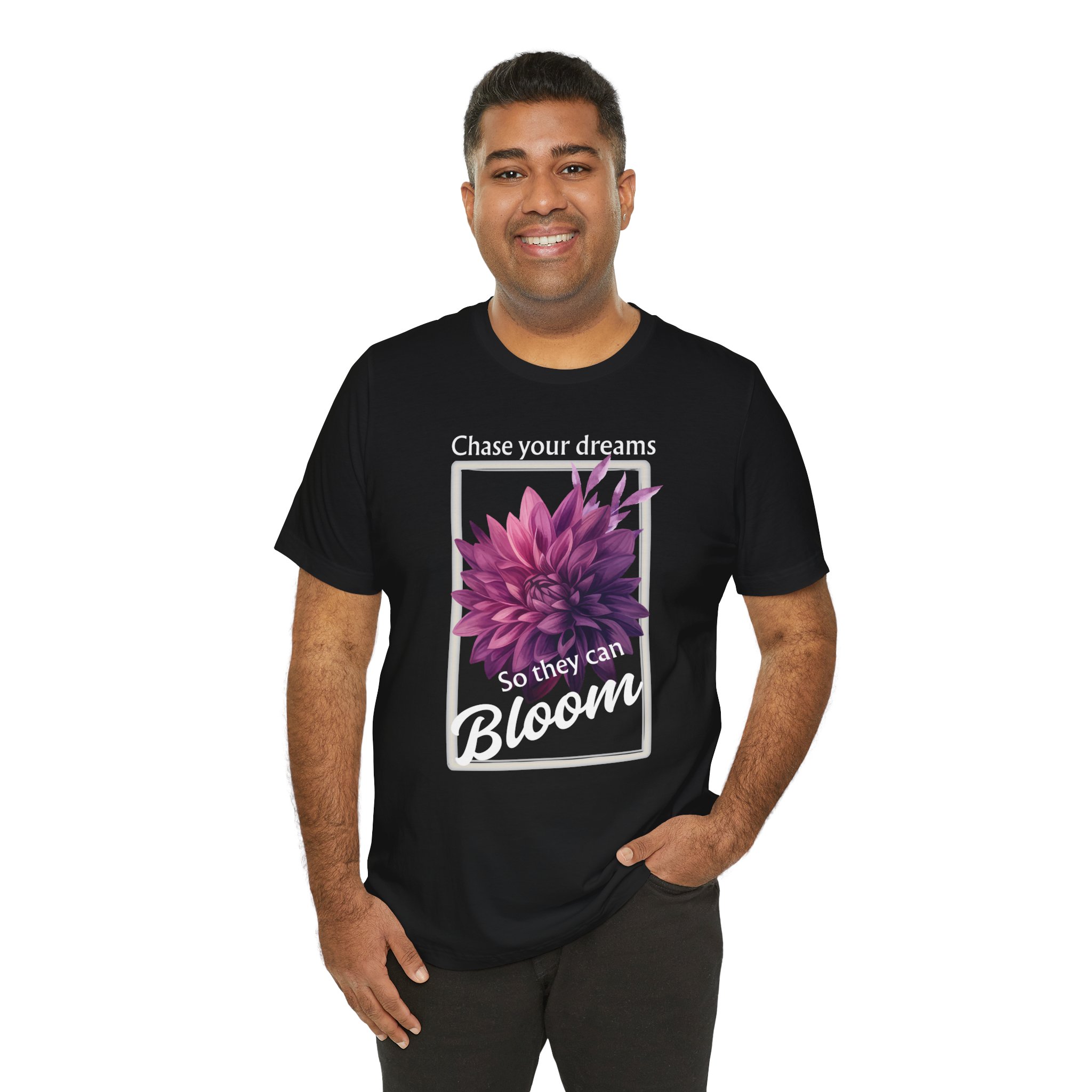 Chase Your Dreams Shirt, Motivational Unisex T-Shirt, Gift for Garden Lovers, Positive Vibes Apparel - Image 4