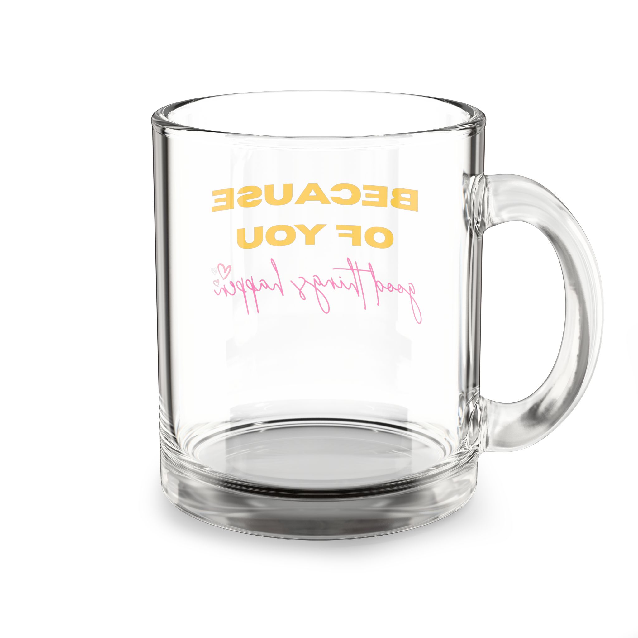 Glass Mug - Inspirational Quote, Motivational Drinkware, Positive Energy Tea Cup, Thank You Gift, Appreciation Present - Image 2