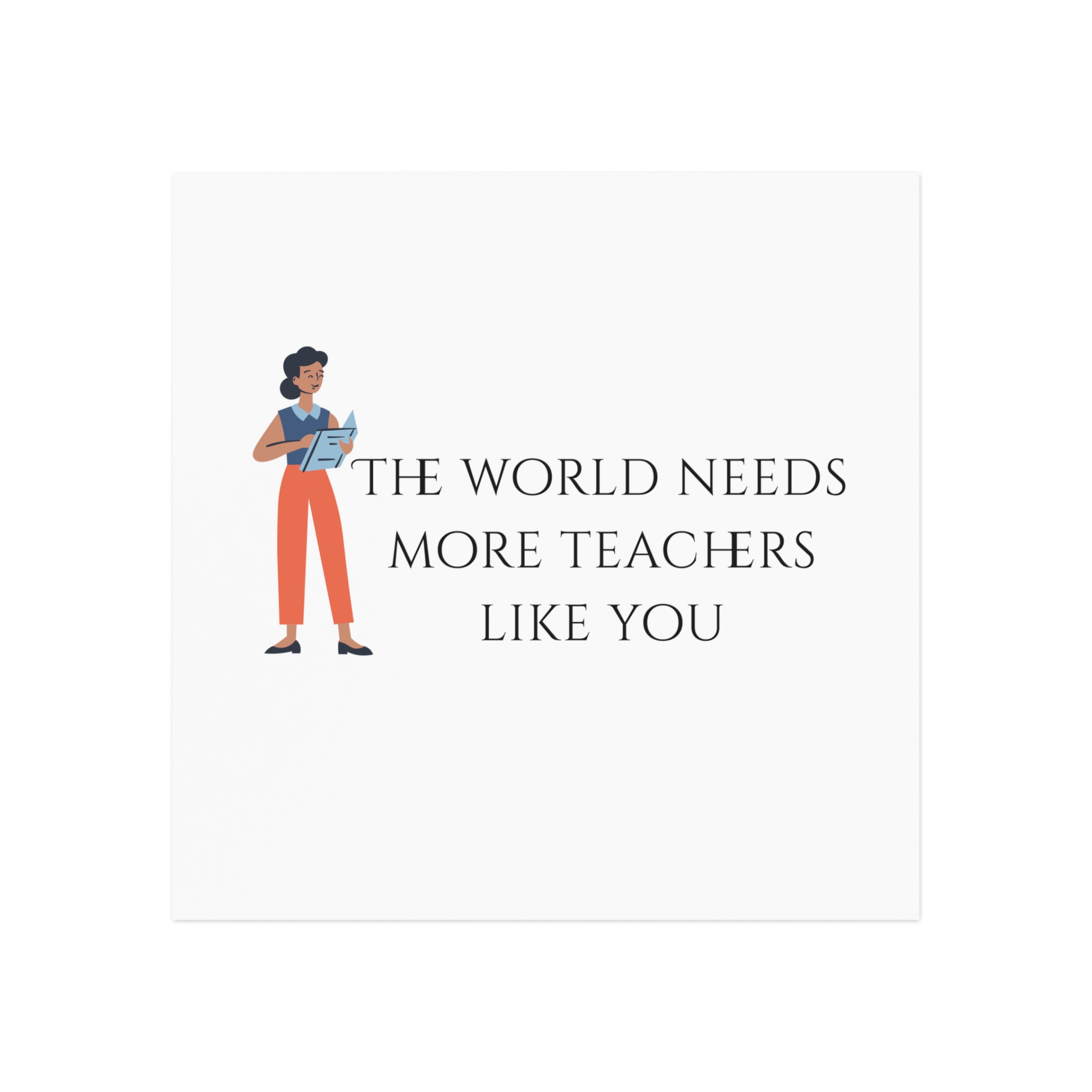 Teacher Square Magnet with Quote, Positive Educator Gift, Teacher Appreciation Week Decor, Classroom Magnet, Personalized Fridge - Image 4