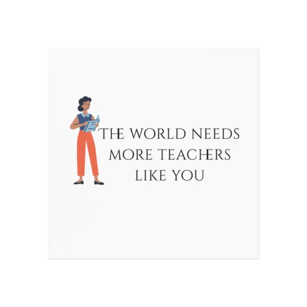 Teacher Square Magnet with Quote, Positive Educator Gift, Teacher Appreciation Week Decor, Classroom Magnet, Personalized Fridge