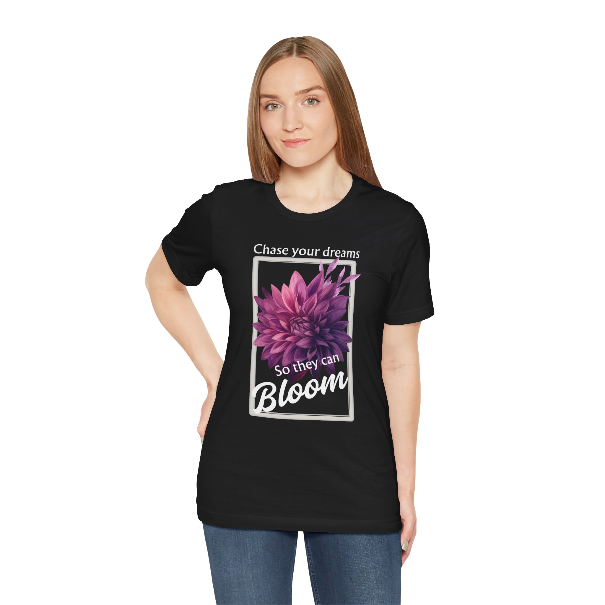 Chase Your Dreams Shirt, Motivational Unisex T-Shirt, Gift for Garden Lovers, Positive Vibes Apparel - Image 3