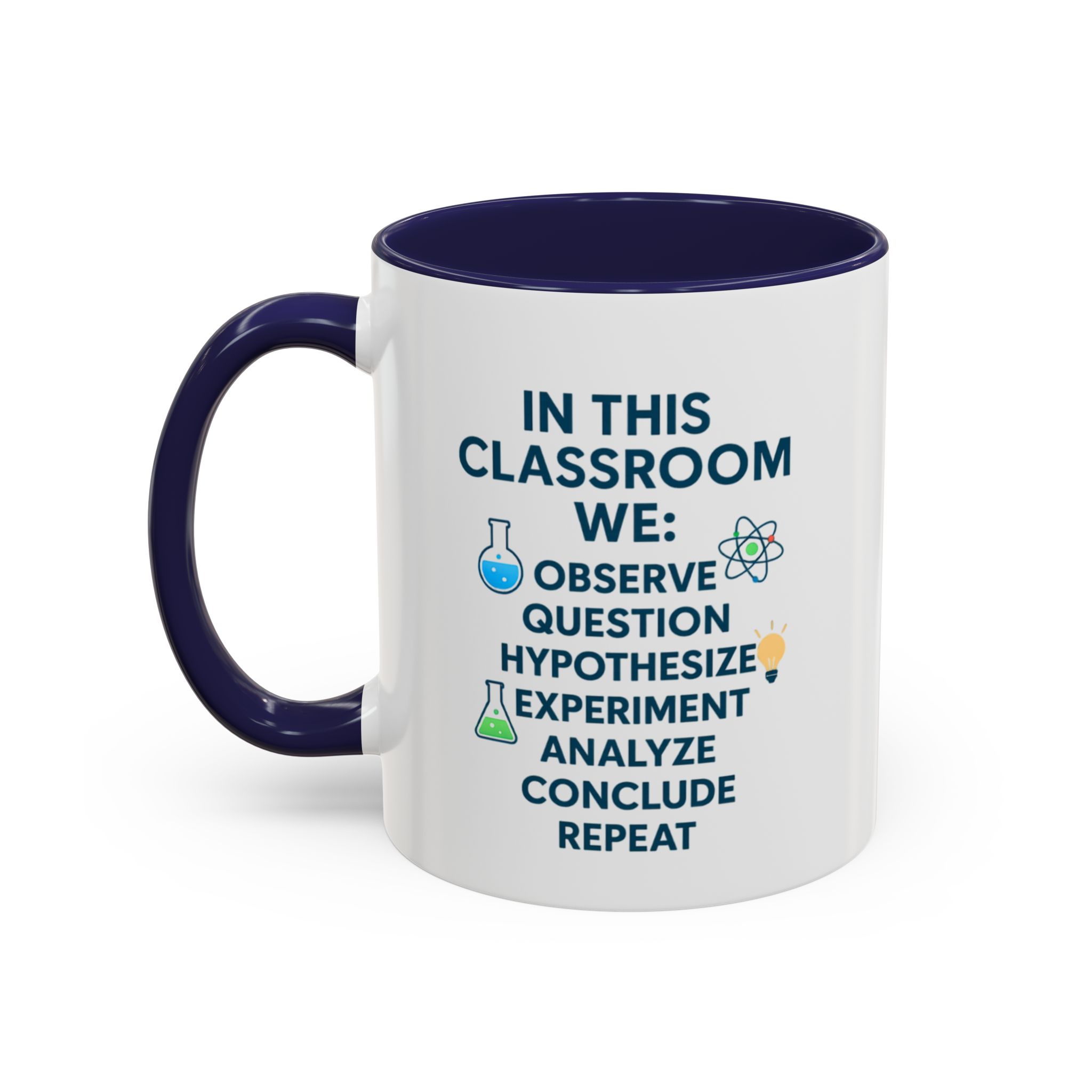 Science Teacher Motivational Coffee Mug, STEM Educator Gift, Classroom Vibes, Teacher Appreciation Week, Lab Icons - Image 3