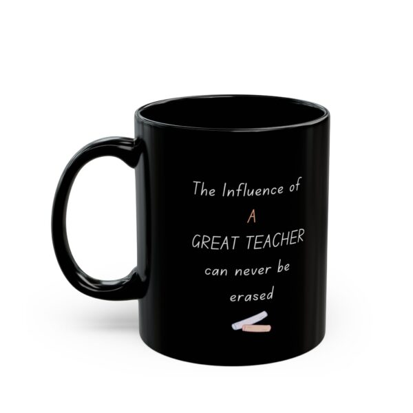 Mug, Teacher Appreciation Gift, Quote, Inspirational, Distressed Typography, Red Accent, Pencil, Eraser, Educator Gift, Impactful Present