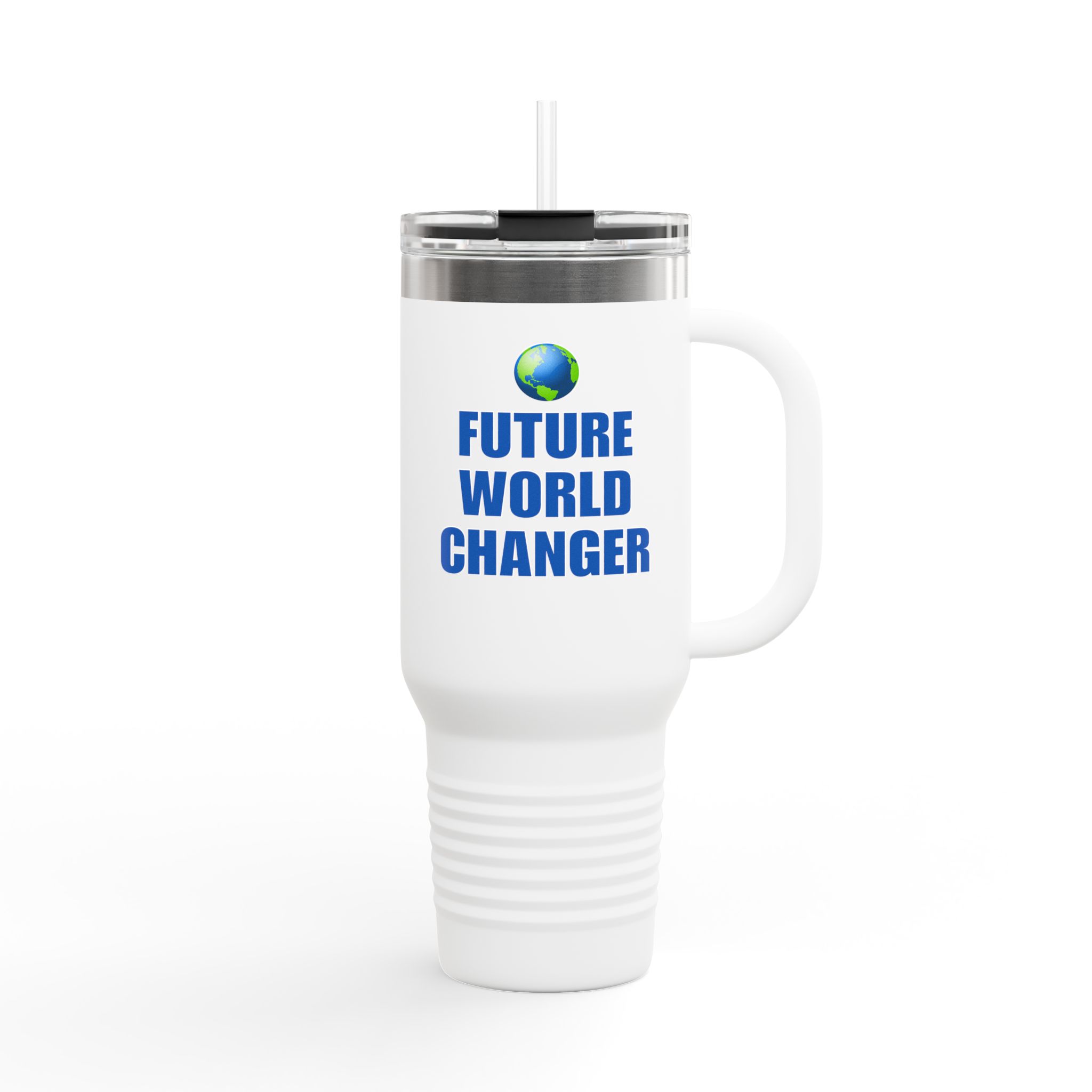 Future World Changer Travel Mug, Motivational Stainless Steel Tumbler, Teacher Student Gift, Environmentalist Drinkware, Insulated Travel - Image 2