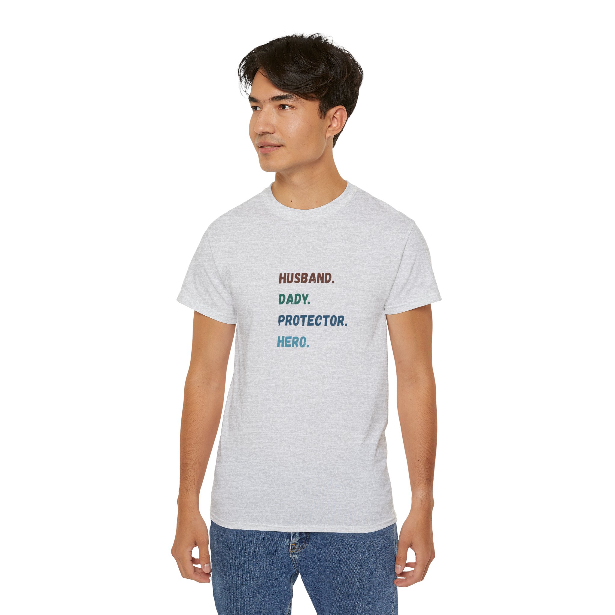 Dad Protector Hero Tee - Unisex Gildan Cotton Shirt - Image 7